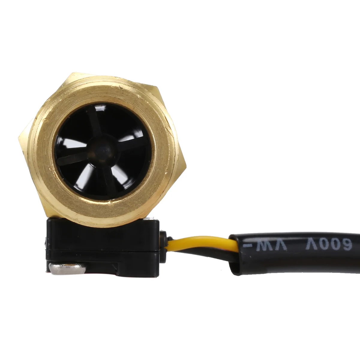 1 חתיכה של טורבינת Yf-B1 זרימת מים חיישן g1/2 אינץ 'פליז אלקטרומגנטי במרכז מתג חוט זכר 1-25 ליטר/דקה