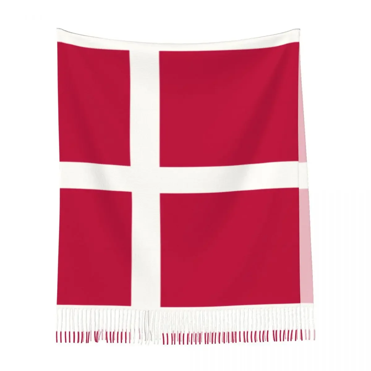 Denmark Flag Tassel Shawl para mulheres, cachecol, moda