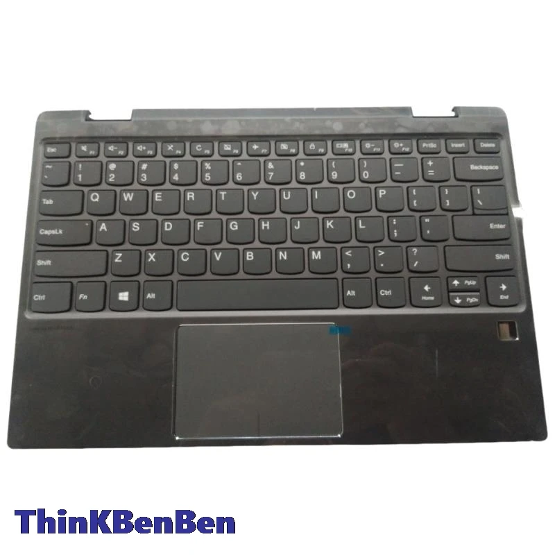 US English Iron Gray Keyboard Upper Case Palmrest Shell Cover For Lenovo Ideapad Yoga 720 12 12IKB 5CB0Q12154