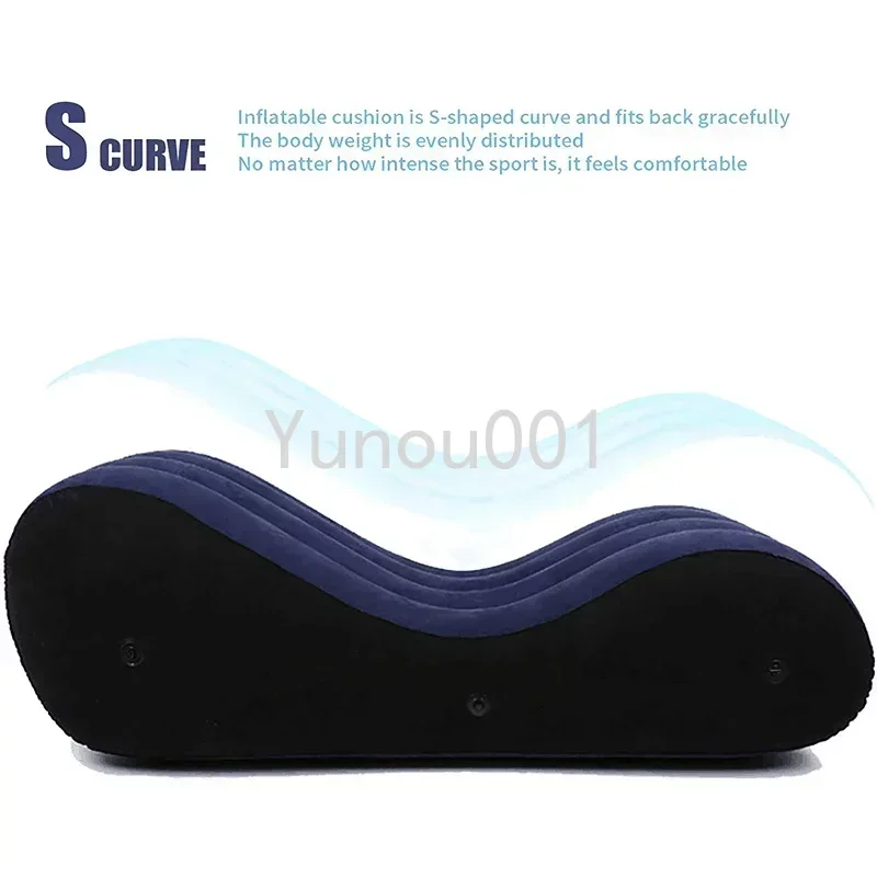 Inflatable Sofa Bed with A Load-bearing Capacity of 300KG, Sun Lounge Chair, Garden Chair, S-shaped Comfortable Folding Sofa