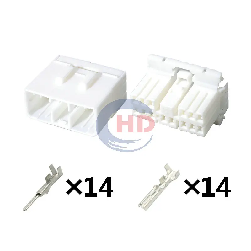 

1-20 sets 14pin Oxygen Sensor Wiring Harness Connector Socket 368508-1 173852-1