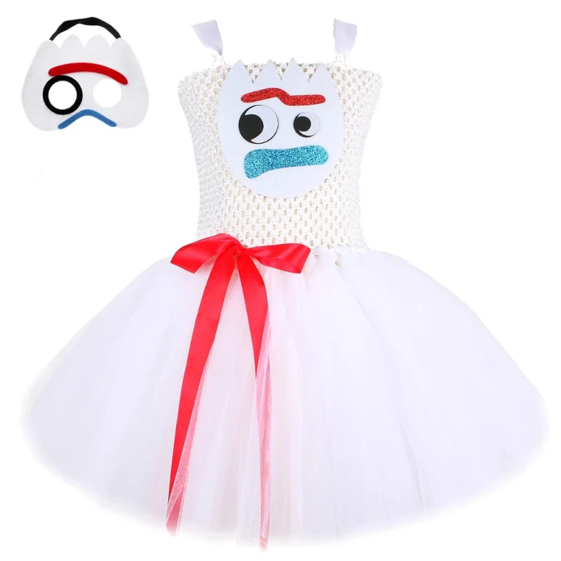

Baby Girls Toy Halloween Costumes Kids Carnival Party Dress-Up Deguisement Outfit Children Fancy Tutu Dress with Eye Patch Set