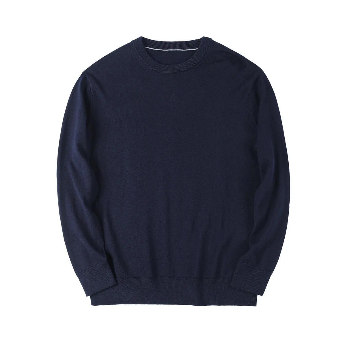2024 Autumn Sweatshirt Men's Knit Fashion Round Neck  Comfortable Fabric  Bottom Shirt Casual Tops Sportswear A4