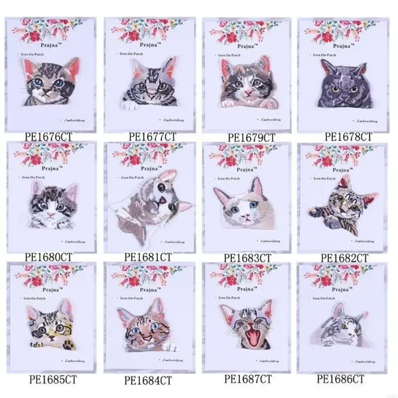 Patches bordado gatos elegantes