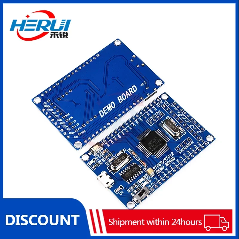 

STC89C52RC development board 51 MCU minimum system board CH340 serial port download 51 core board