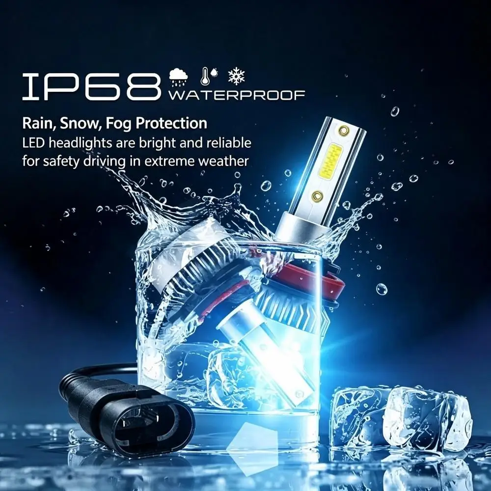 TXVSO8 H7 H11 HB3 HB4 LED Headlight Bulbs,6000K White Auto Front Headlamp Fog Light Replacement for Car SUV Truck Modification ﻿