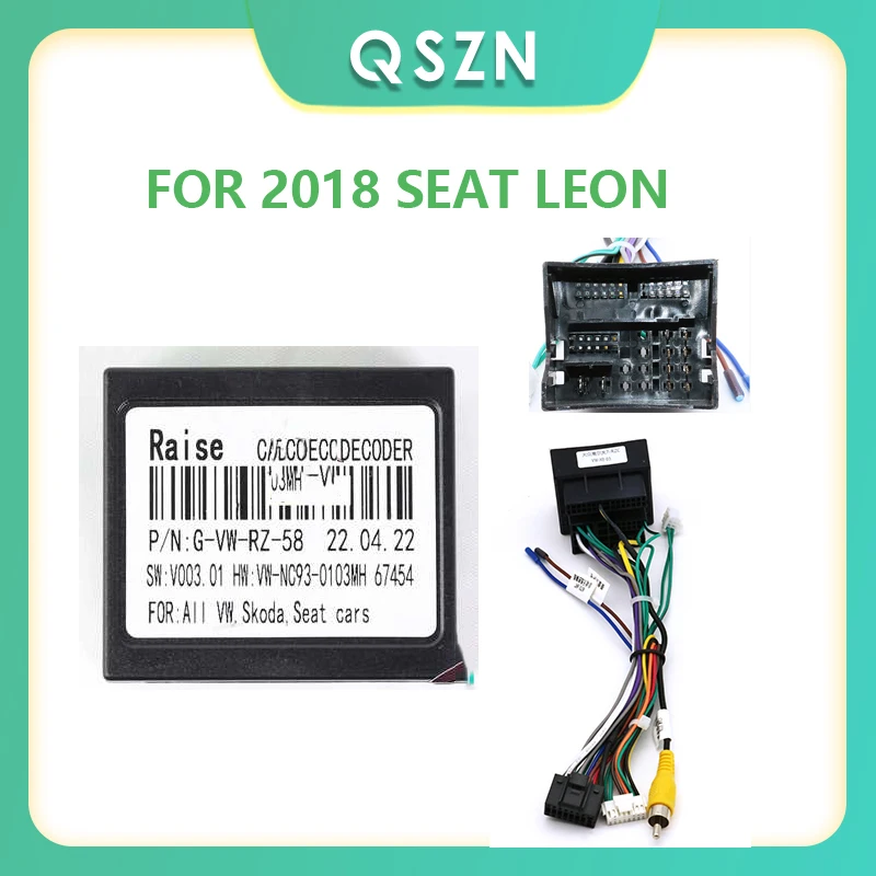 

QSZN DVD Double Canbus Box Harness Wiring Cables Car Radio Power cables For 2018 SEAT Leon