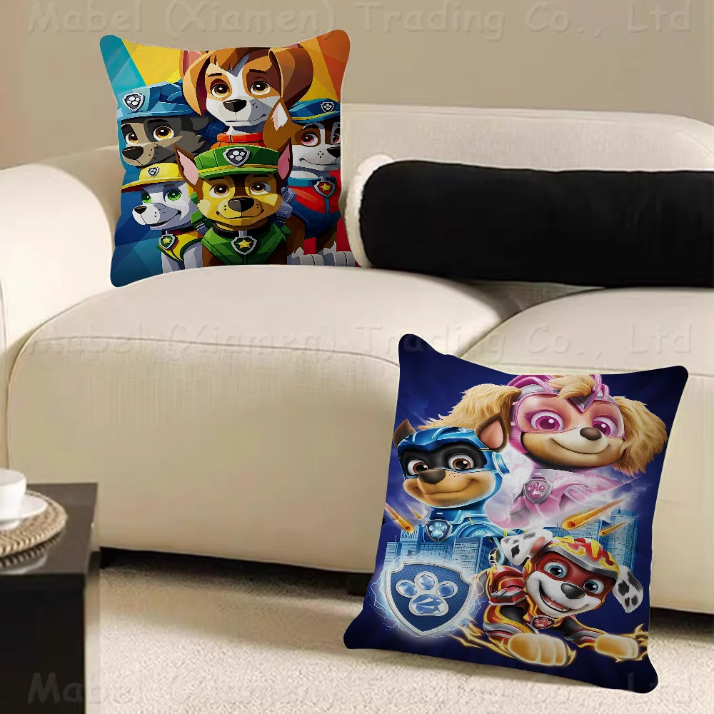 Cartoon P-Paw Patrol Personalized Pillow Cover Kids Bedroom Wild Party Decor Pillowcase Kid Birthday Shower Gift