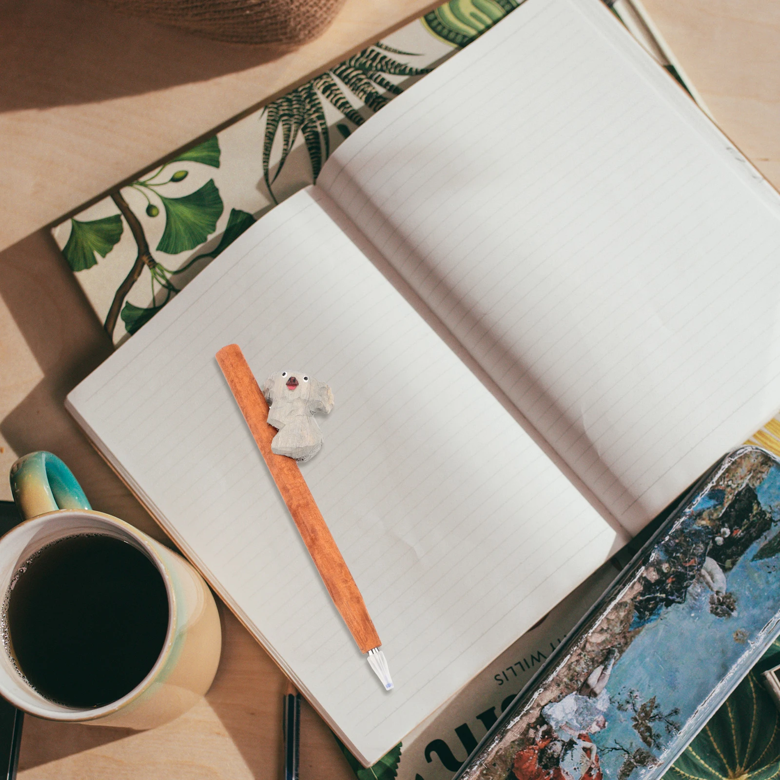 

Sloth Design Wooden Ballpoint Pens Wood Carving Pen for Writing Sketching Coloring Lightweight Portable Student Kids