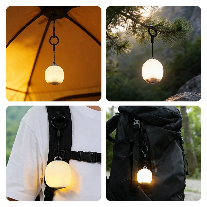 WESTTUNE Portable Camping Lantern Rechargeable LED Picnic Lamp MINI Egg-Shaped Squeeze Silicone Light for Outdoor Cozy Ambience image 6