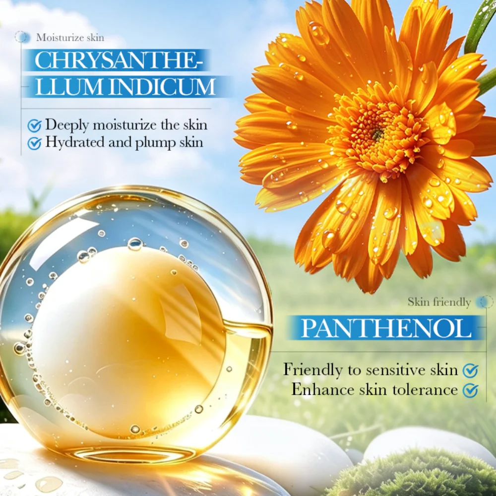 SADOER Blue Chamomile Facial Sheet Mask with Hyaluronic Acid and Panthenol Hydrating Soothing Face Care for Soft and Supple Skin