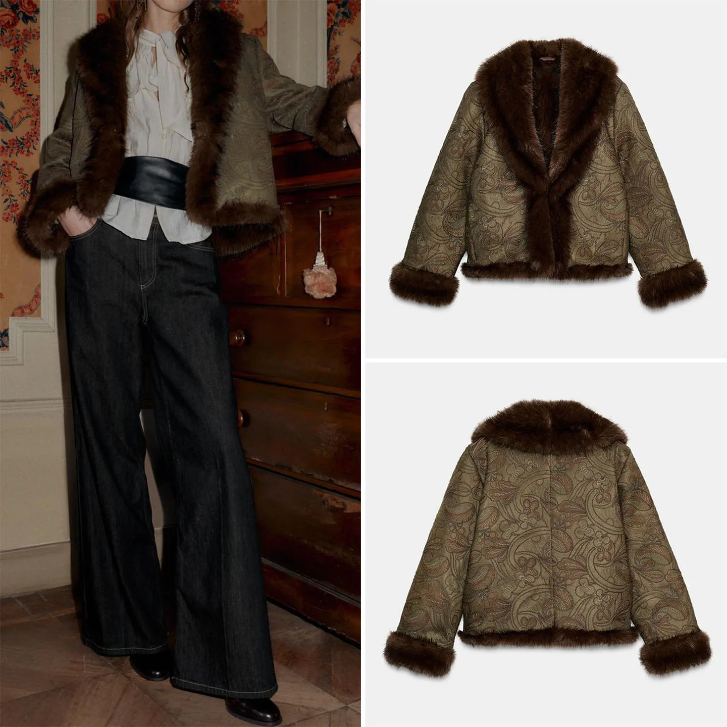 Z femmes brodé Double face ort manteau 2025 nouveau Faion Simple Sle vêtements d'extérieur dames Stand Fit Long Sve