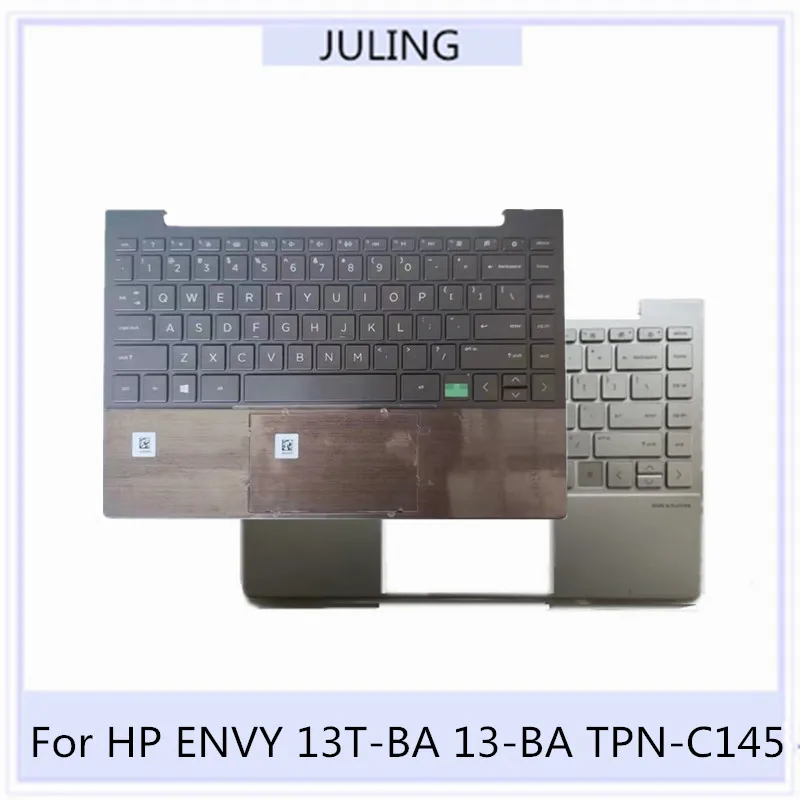 For HP ENVY 13T-BA 13-BA TPN-C145 Series Silver Laptop Palmrest Upper Case Keyboard Bezel with US Version Keyboard