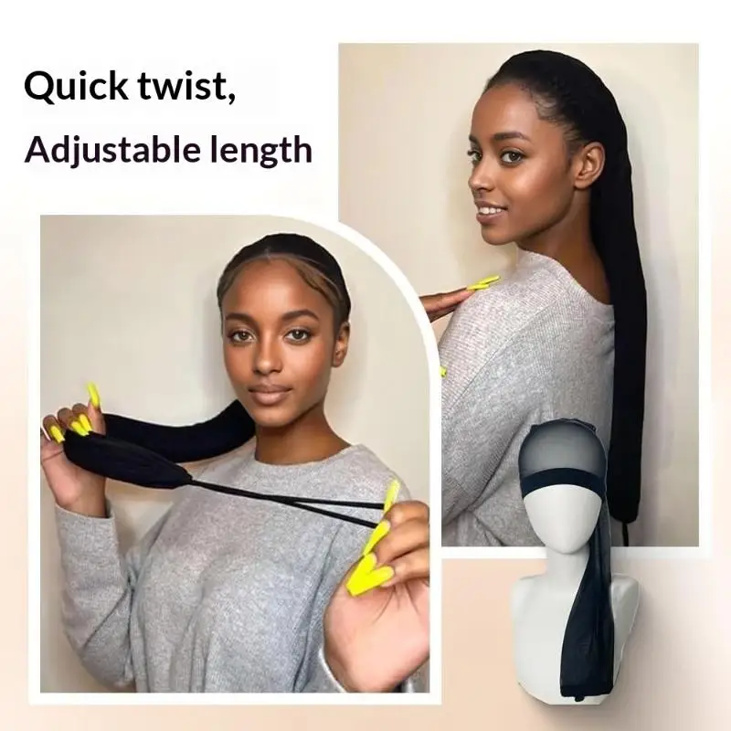 Hair Weave Sleeve Hair Wraps Breathable Dreadlock For Locs Soft Strechy Hair Cap Extra Long Tube For Haircare Top Sleep Wig Cap - view 3