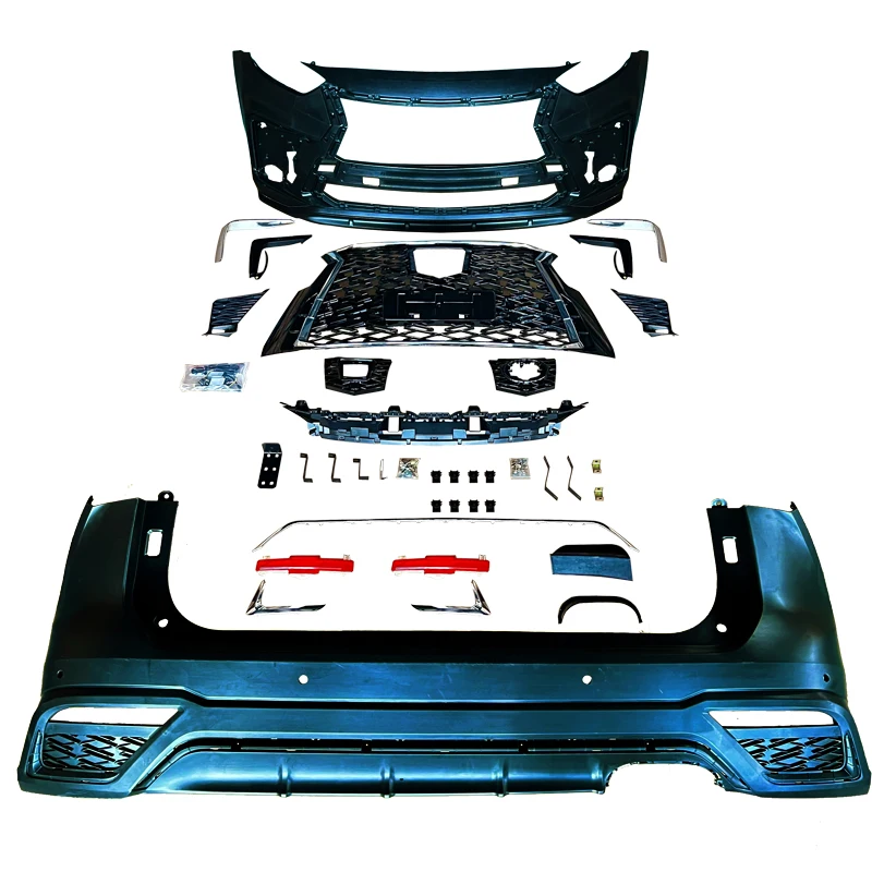 

Body Kit For Toyota highlander 2022- 2023 Upgrade To LX lexus design grille Front Rear Bumper