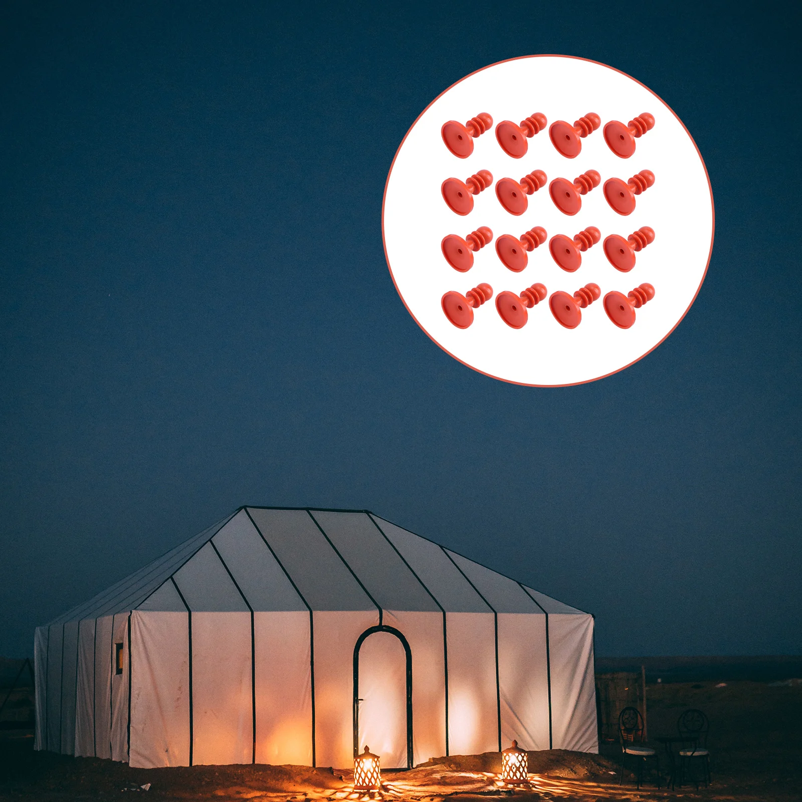 

16 Pcs Canopy Pole Protection Hat Camping Protector Tent Poles Awning Tarpaulin