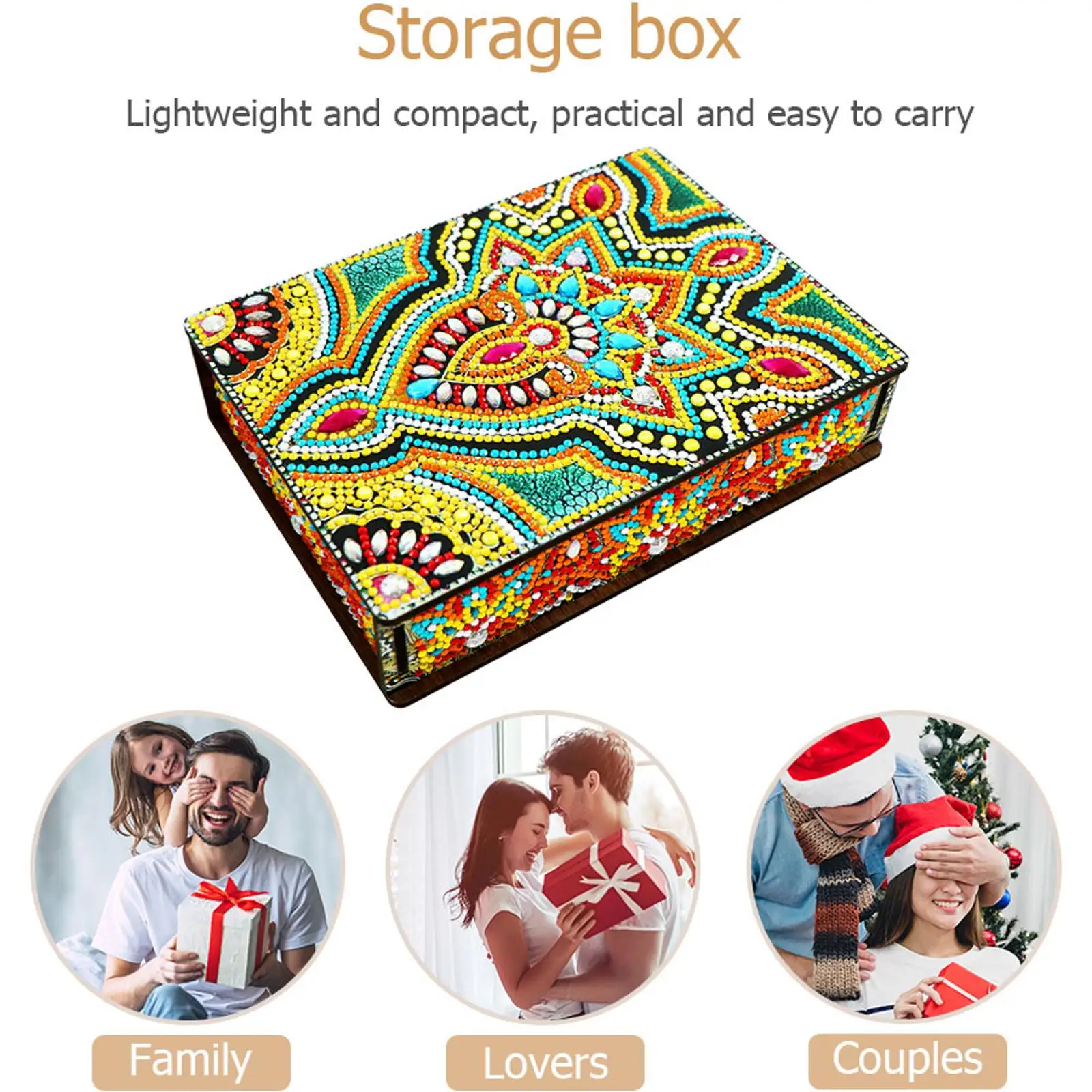 

Коробка для хранения украшений и алмазной вышивки DIY: Футляр для алмазной мозаики и вышивки крестом, для домашнего творчества