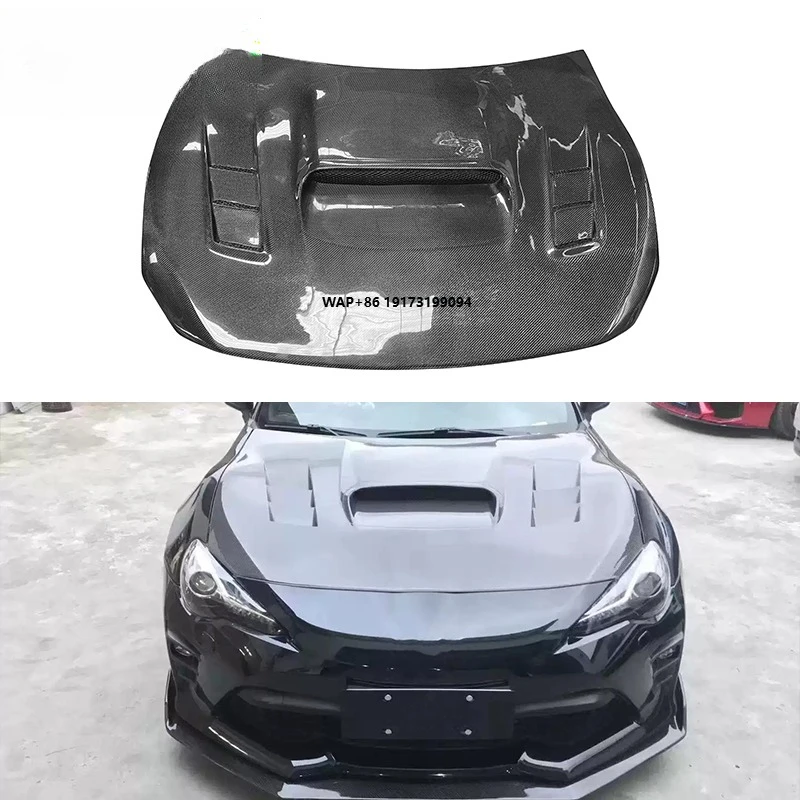 

W Style Carbon Fiber GT86 Hood With Vents for 86 Scion FRS GT86 FT86 BRZ ZN6 ZD6 2012-2019