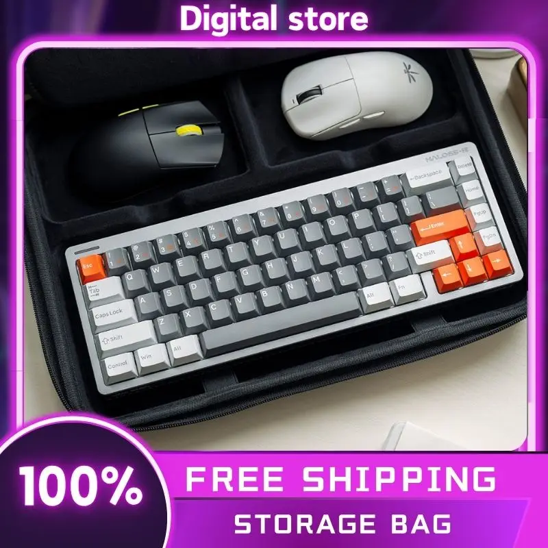 FBB Keyboard And Mouse Storage Bag Magnetic Axis Mechanical Keyboard 2 Mouse Storage Bags Single Shoulder Collection Bag Custom