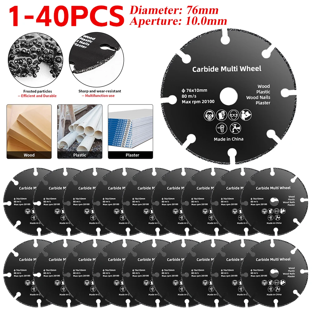 1-40pc 76mm/2,99 Zoll Schneid sägeblatt Bewehrung Edelstahl Eisen Schleif scheibe für Winkels chl