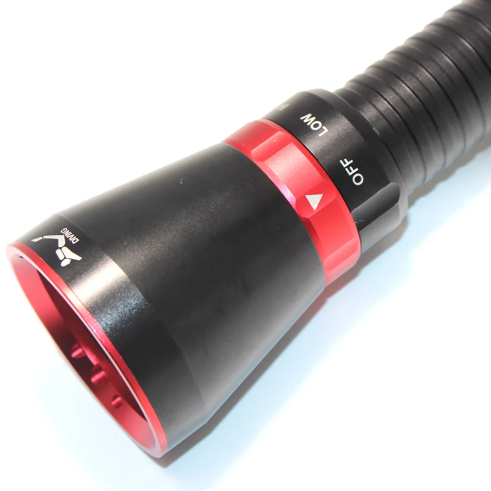 Imagem -04 - Lanterna de Mergulho Led Poderosa Lanterna Subaquática 100 Metros Tactical Waterproof Scuba Dive Torch Modos 26650