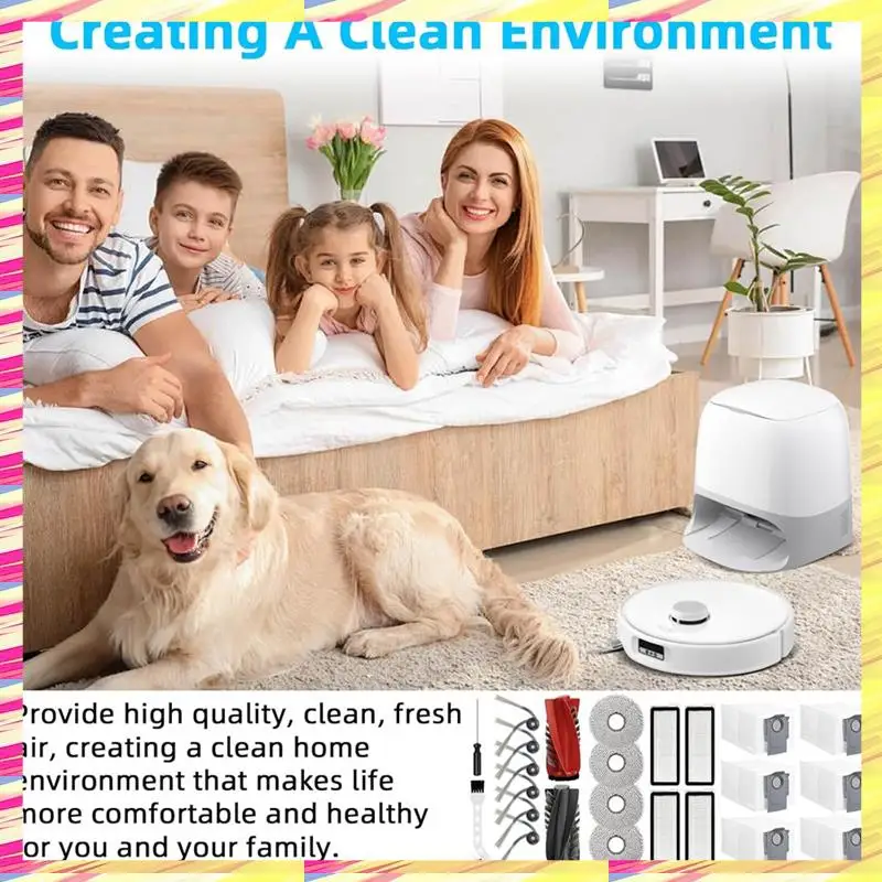

ABJJ For Roborock Qrevo Curve / P20 Pro Vacuum Cleaner Main Side Brushes HEPA Filters Mop Cloth Dust Bags Replacement Parts