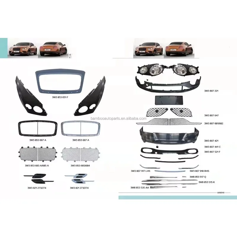 

Front Grille Assembly Front Grille Outer Frame Inner Frame for Bentley GT 2010-2015