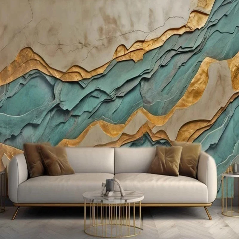 

Modern Custom Mural Wallpaper 3D Stereo Abstract Mountain Art Geometric Pattern TV Sofa Background Living Room Bedroom Backdrop