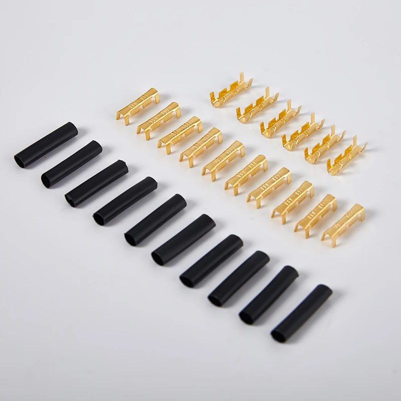 200pcs 453 U-Terminal Lug Wire Butt Joint Cold Terminal, Fascia Of Small Tooth With Heat Shrinkable Tube 0.5-1.5mm2-Homeclub