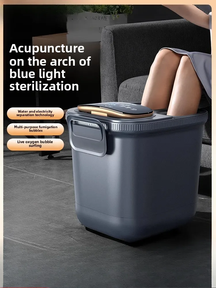 Electric Heating Deep Foot Soaking Tub Automatic Massage Constant Temperature Design For Home Daily Use