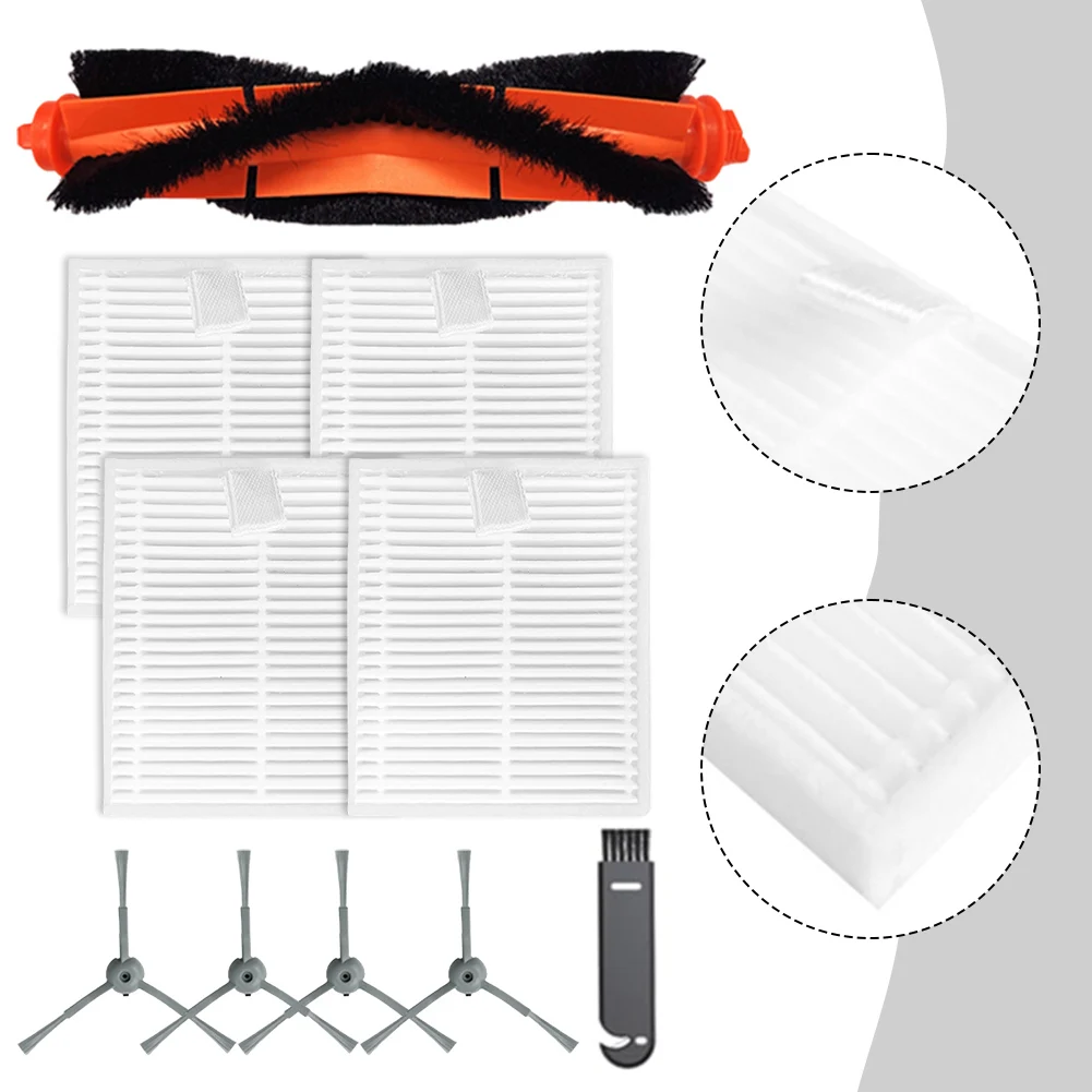 4 فرش جانبية و4 مرشحات HEPA لإزالة الغبار بشكل فعال في المنازل مع الحيوانات الأليفة والأطفال للمكنسة الكهربائية الروبوتية BPMIO B20 #2