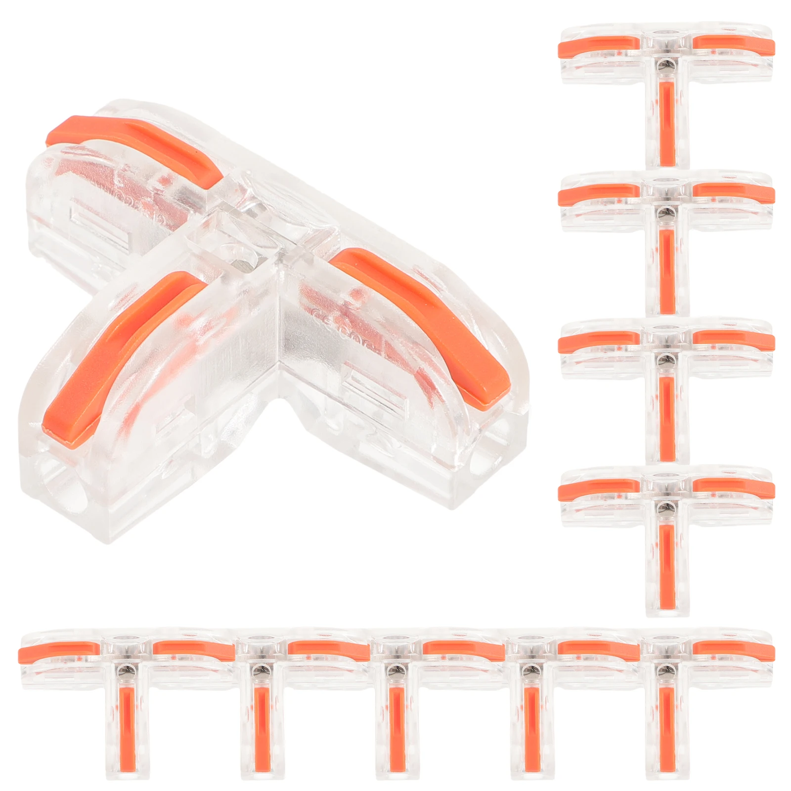 

10pcs Copper Terminal Connector T-Type Insulating Quick Splice Wire Connectors For Electrical Repairs Nylon Insulated Cable