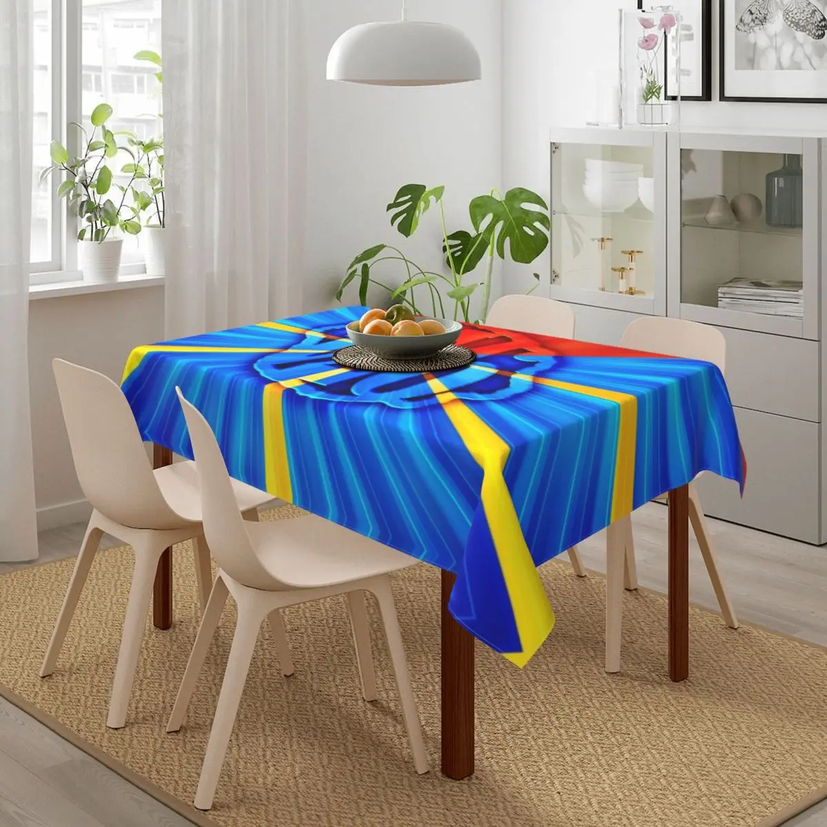 Rectangular Oilproof 974 Maveli Reunion Island Flag Table Cover Reunionese Proud Table Cloth Backing Edge Tablecloth for Picnic