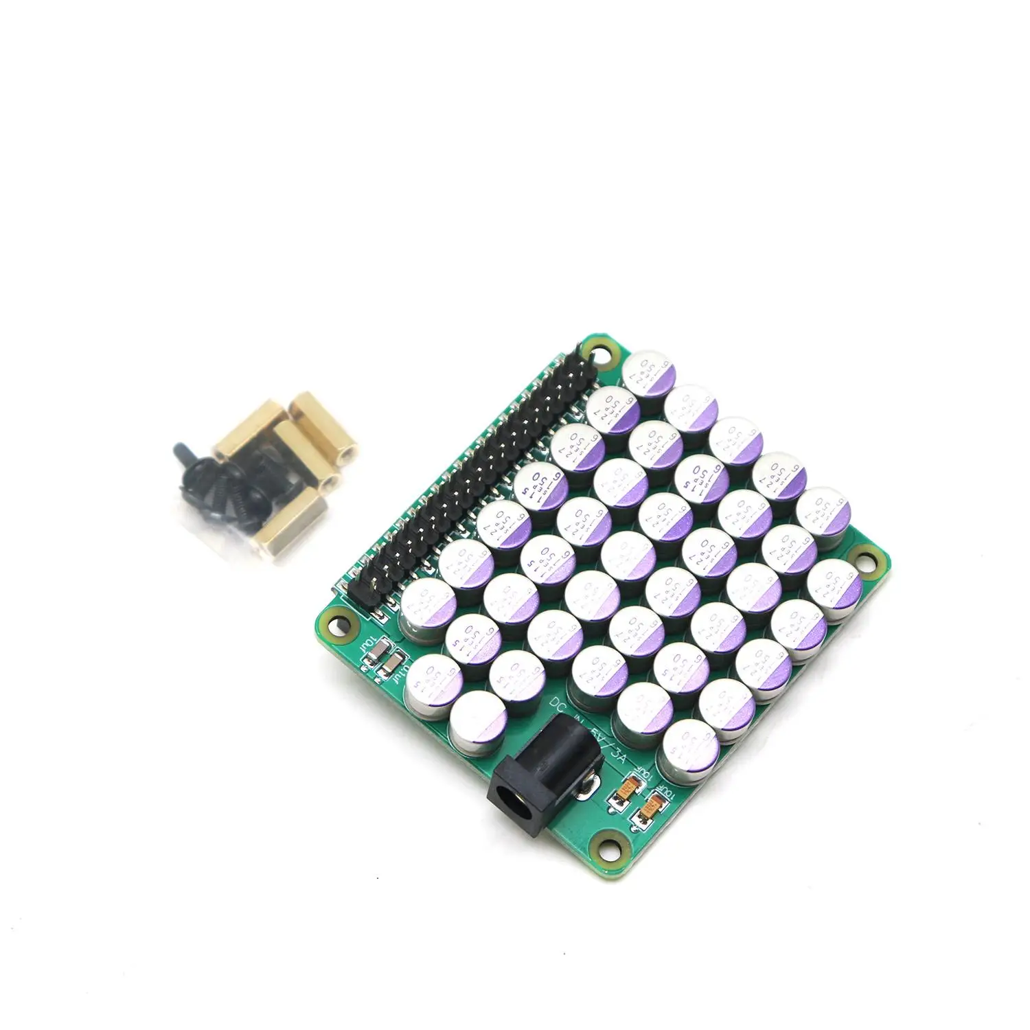 DYKB Panasonic Solid Capacitor Multi-Parallel Array Power Purifier Filter Board Raspberry Pi 5 4B 3B+ Hybrid HiFi Audio Noise