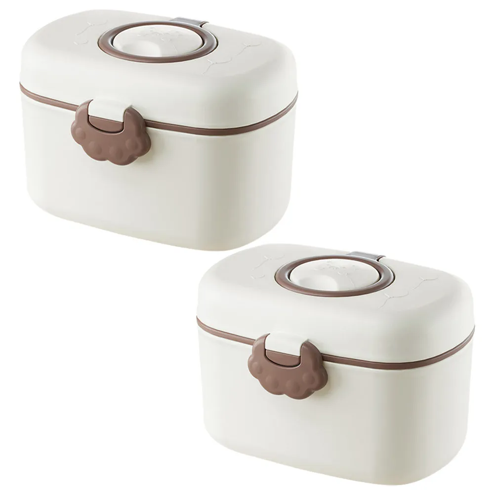 

2Pcs Portable Milk Powder Container Formula Dispenser Leak Proof Storage Box for Travel Baby Feeding Formula Container