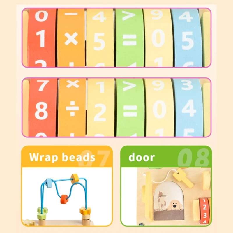 Stół do zajęć rozwojowych Drewniane tablice do nauki Zabawka dla przedszkolaków Edukacyjny kształt Dopasowujący Puzzle