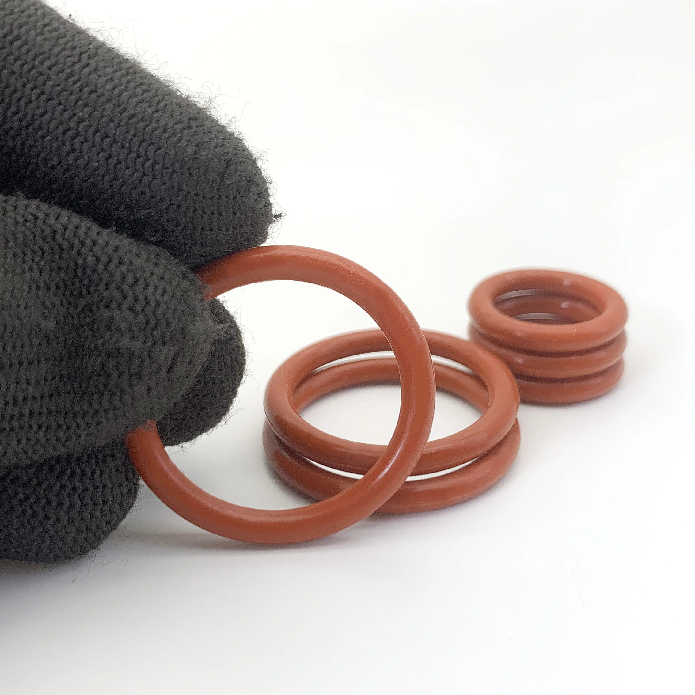 20 Pcs CS 1.5mm OD 4.5mm-45mm Red Silicone VMQ Seals Food Grade Waterproof High Temperature Resistant environmental protection