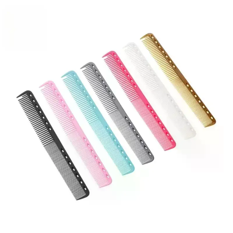 New Professional Hairdressing Comb Dual Sided Carbon Fiber Barber Styling Comb Heat Resistant Cutting Carbon Comb Multi Color