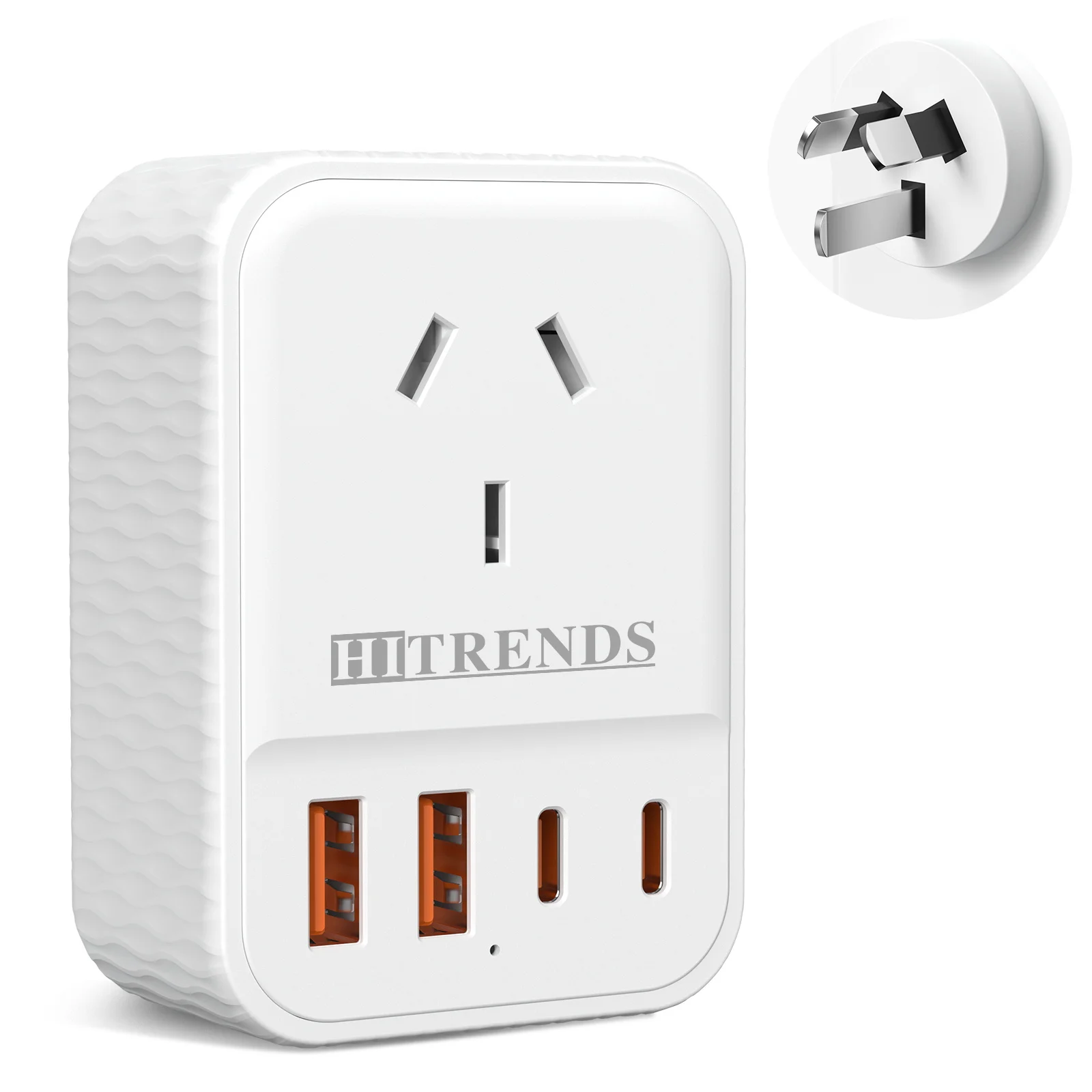 5-in-1 International Travel Conversion Plug - Australian Plug - 2500W High Power - 2 USB-C + 2 USB-A Fast Charging