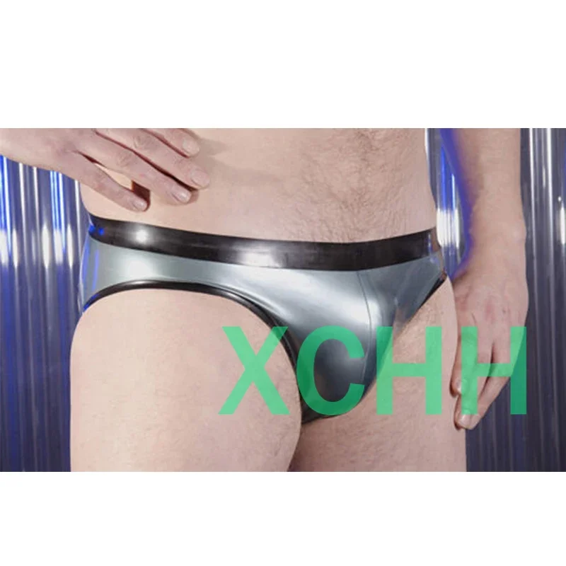

Latex Briefs Silver with Black Cosplay Costumes