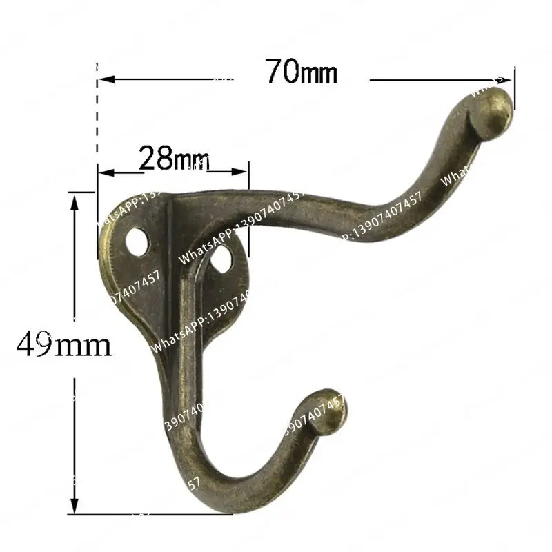 jacket hook retro zinc alloy hook wall-mounted hook hanger