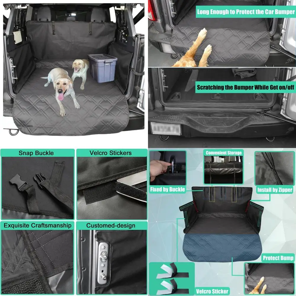 

Всепогодный водонепроницаемый и устойчивый к царапинам чехол на сиденье собаки для Ford Bronco 2021-2025 4-дверный - защита заднего багажника для домашних животных