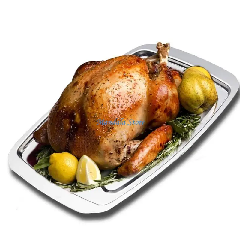 

U2JC Stand Roasting Chicken Pin Nails Tray Holders Holiday Party Props Supplies