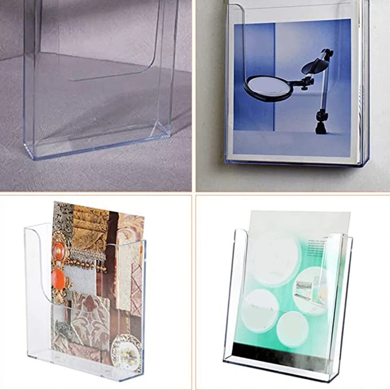 9X Wall Mounted File Organizer Transparent Wall Mounted File Holder Folder A5 File Holder For Home Office