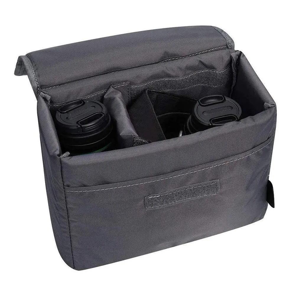 

Elastic Lens Insert Padded Travel Pouch Anti-Shock Protection Reusable Breathable Anti-Static Anti-Scratch Hook Loop Adjustable