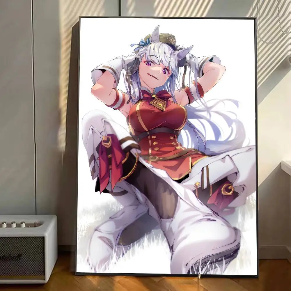 السفينة الذهبية أنيمي Umamusume PrettyDerby ملصق رائع ملصقات الفن جداريات حائطية ديكور لعبة غرفة ديكور الهدايا HD اللوحة سيارات القط