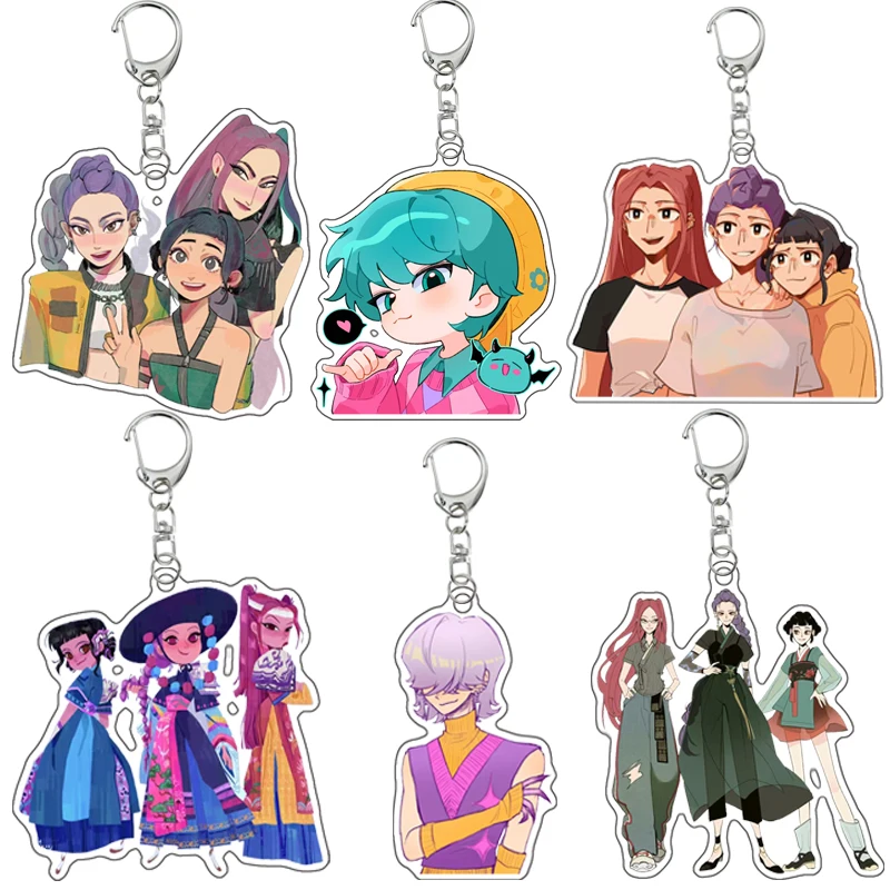 Anime clássicos jogo up-to-date coleção k-pop demônios caçadores pré-encomenda caçador-x chaveiro presente-fã arte auto feito acrílico charme