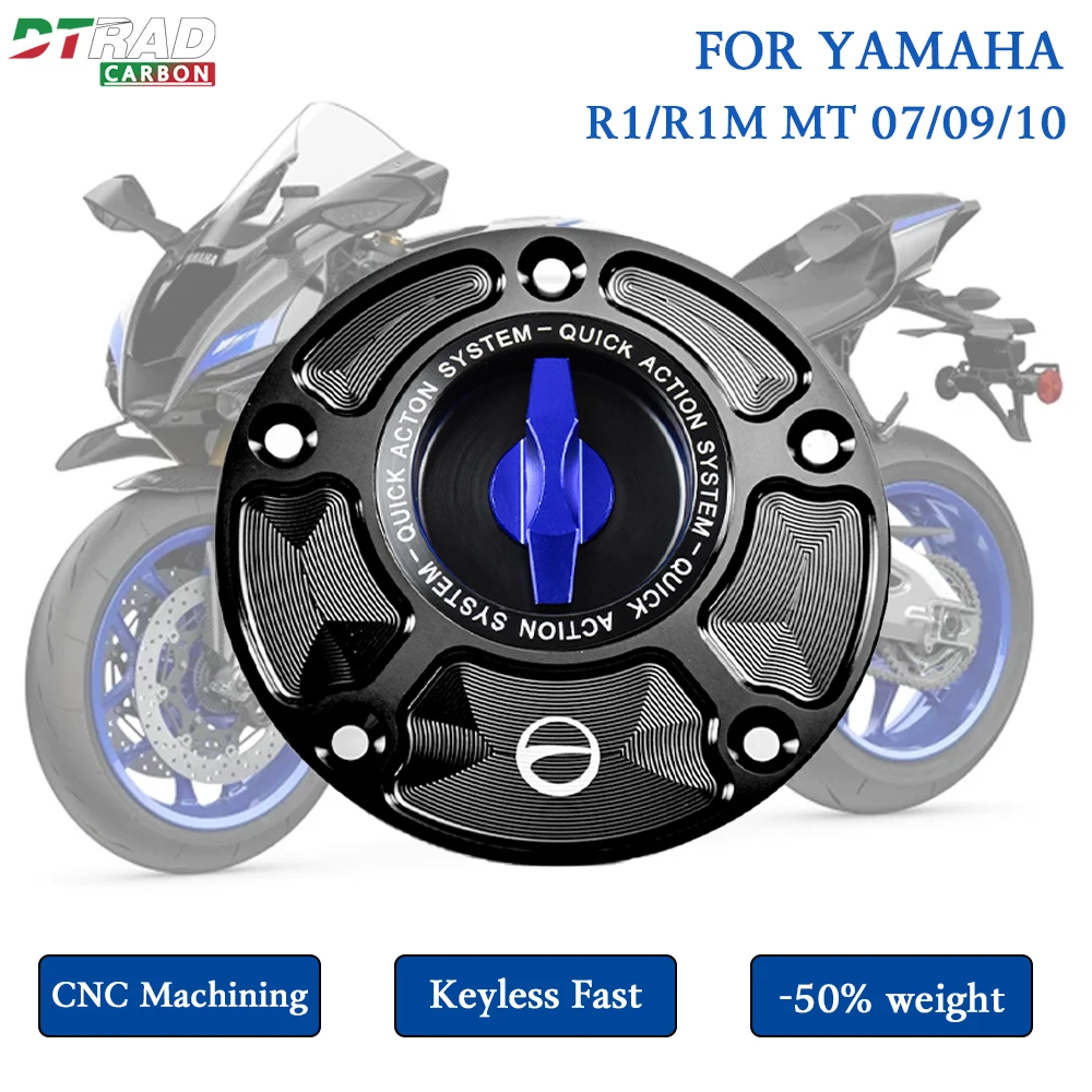 

New For Yamaha YZF-R1/R1M/R3/R6/R7 MT-07/10/09/03 Action Fuel Cap Keyless Quick-Opening Fuel Tank Cover Motorcycle Accessories