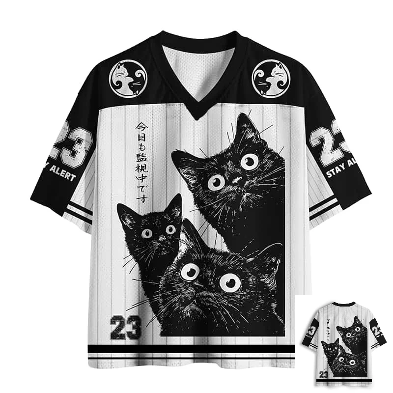 Fashion Retro V-neck 3D Short-sleeved Sports T-shirt for Men and Women Style for Both Genders Suitable for Couples Harajuku Y2k
