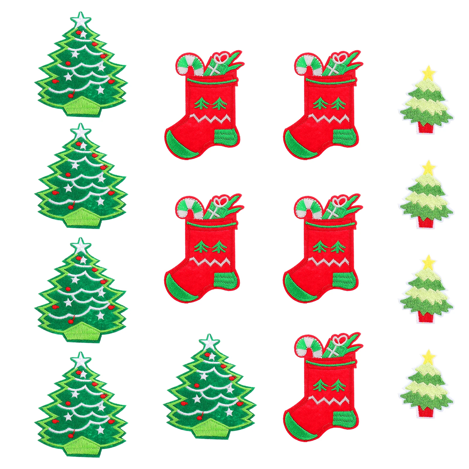 

Patches for Clothes Christmas Tree Boot Decoration Sticker Statuette Mini Decorations